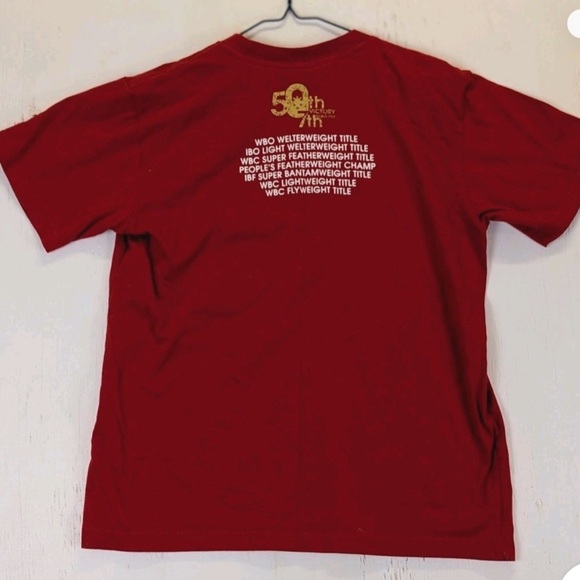 Manny Pacquiao 50th Victory Graphic T-shirt. Red Men's Size Large - Picture 7 of 7